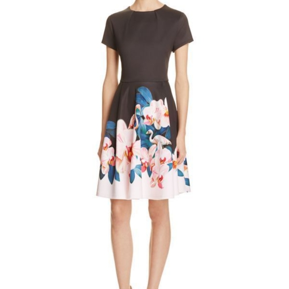 ted baker flamingo dress